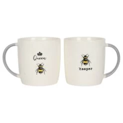 Queen Bee And Keeper Mug Set