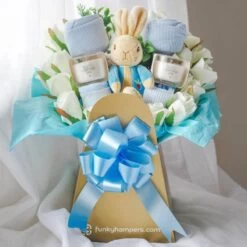 New Baby Boy Clothing And Yankee Candle Bouquet