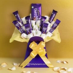 Cadbury Dairy Milk And White Roses Bouquet