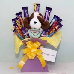 Sorry You're Pawly Teddy And Chocolate Bouquet