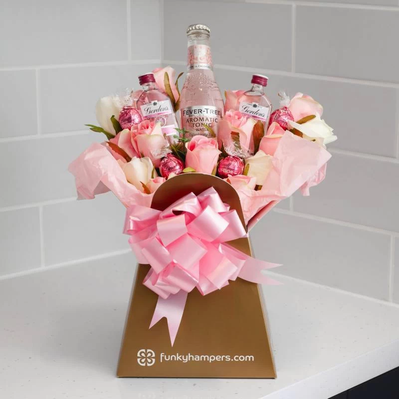 Pink Gin And Tonic And Lindor Bouquet