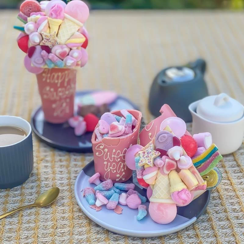 Pink Personalised 1KG Belgian Chocolate Smash Cup - Image 2