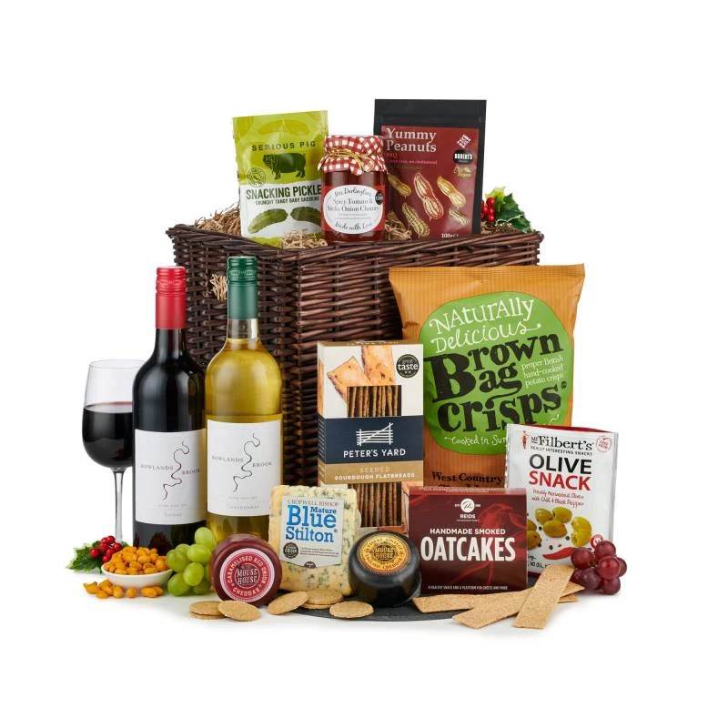 The Red And White Wine With Cheese Hamper