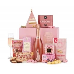 Luxury Rose Prosecco And Pink Treats Gift Box