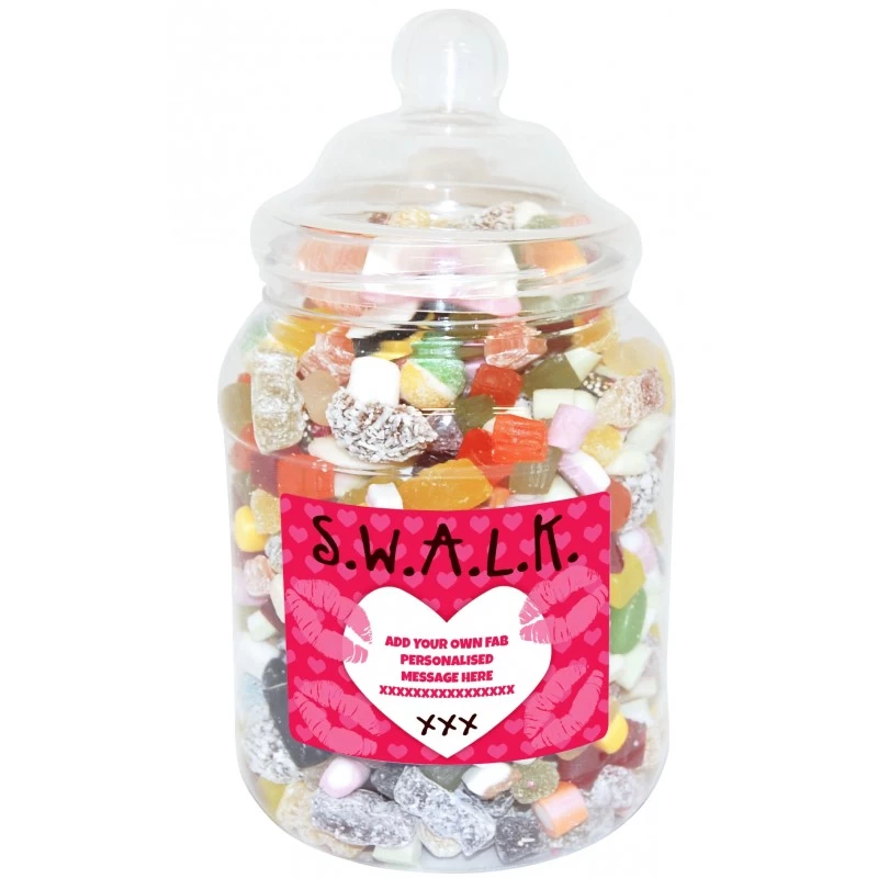 Personalised SWALK Large Sweet Jar