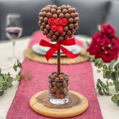 Malteser Chocolate Heart Rose Tree 25cm
