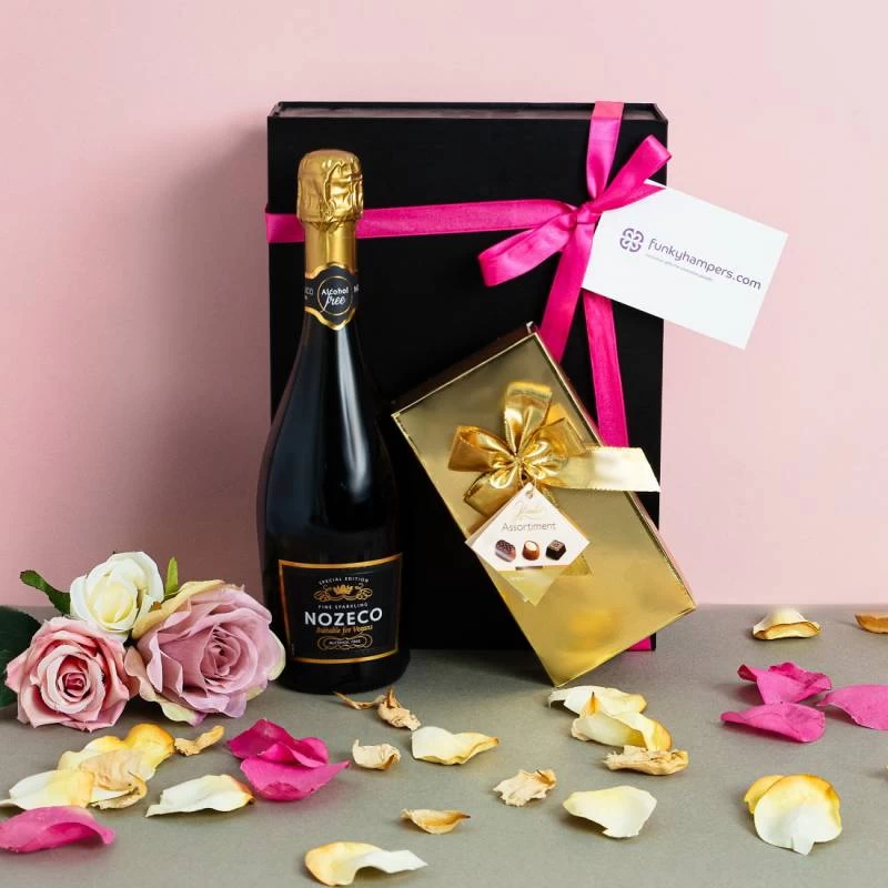 Alcohol Free Prosecco And Belgian Chocolates Hamper