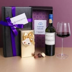 Red Wine And Chocolate PicBox Hamper