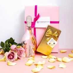 Pink Prosecco And Belgian Chocolates Hamper