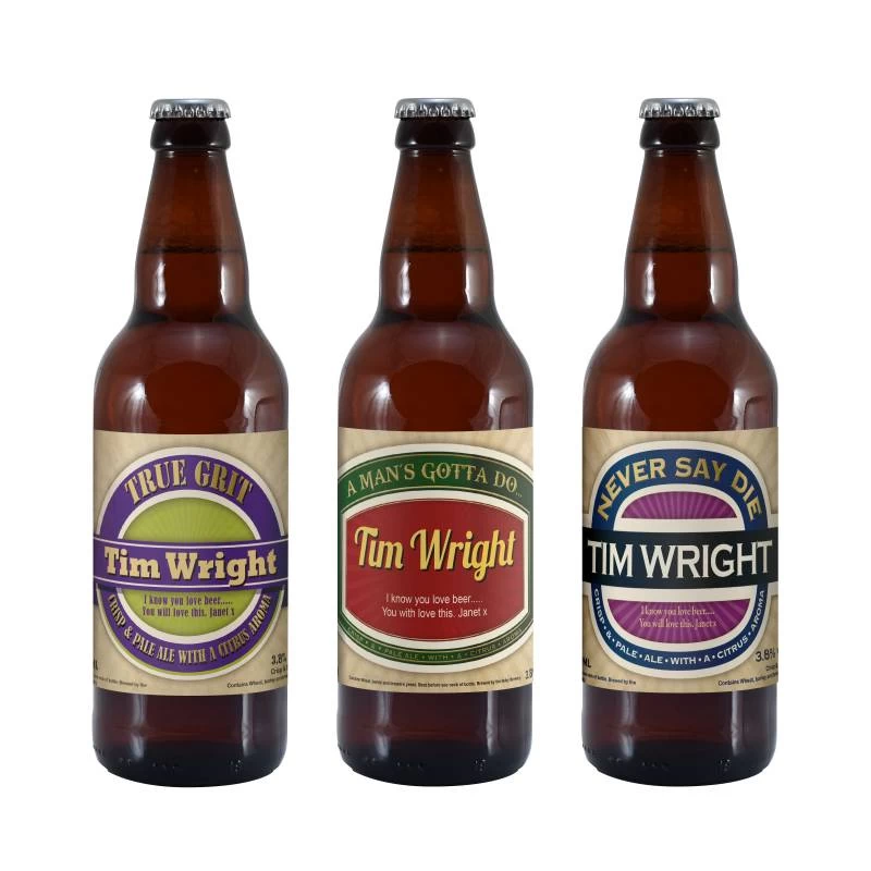 Personalised Mans Virtues Pack Of 3 Beer - Image 2