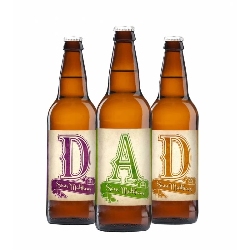 Personalised Dad Pack Of 3 Beer - Image 2