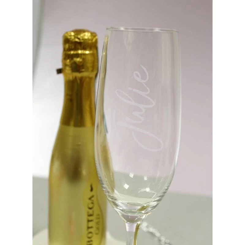 Personalised Name Only Flute & Mini Gold Bottega Prosecco Set - Image 3