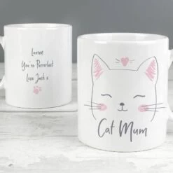 Personalised Cat Mum Mug
