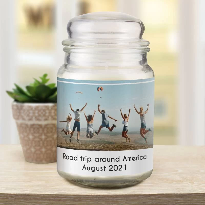 Personalised Photo Upload Scented Jar Candle - Image 3