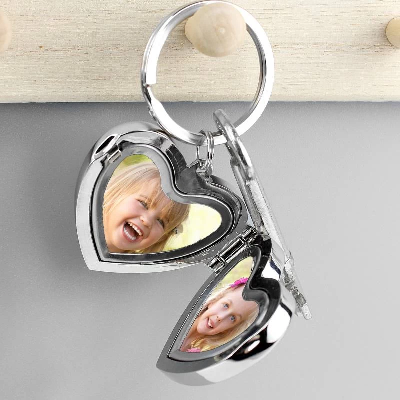Personalised Heart Photoframe Keyring - Image 2
