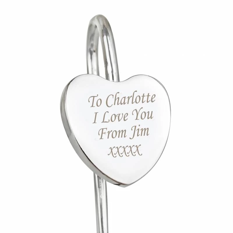 Personalised Silver Heart Bookmark - Image 2
