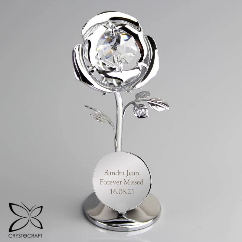 Personalised Crystocraft Rose Ornament - Image 2