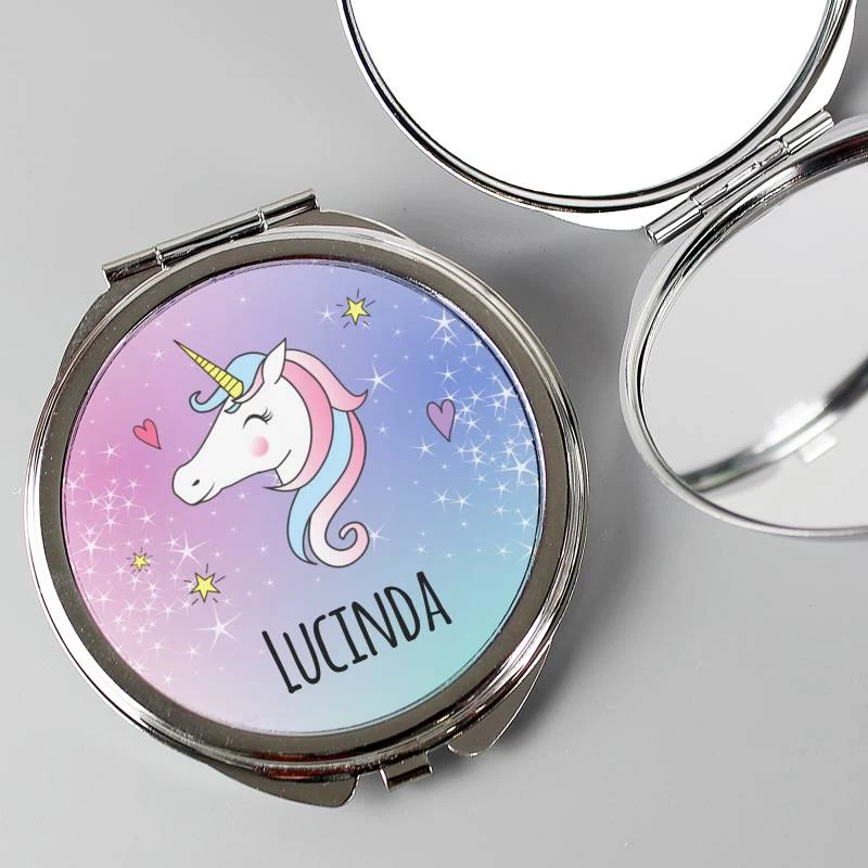 Personalised Unicorn Compact Mirror - Image 2