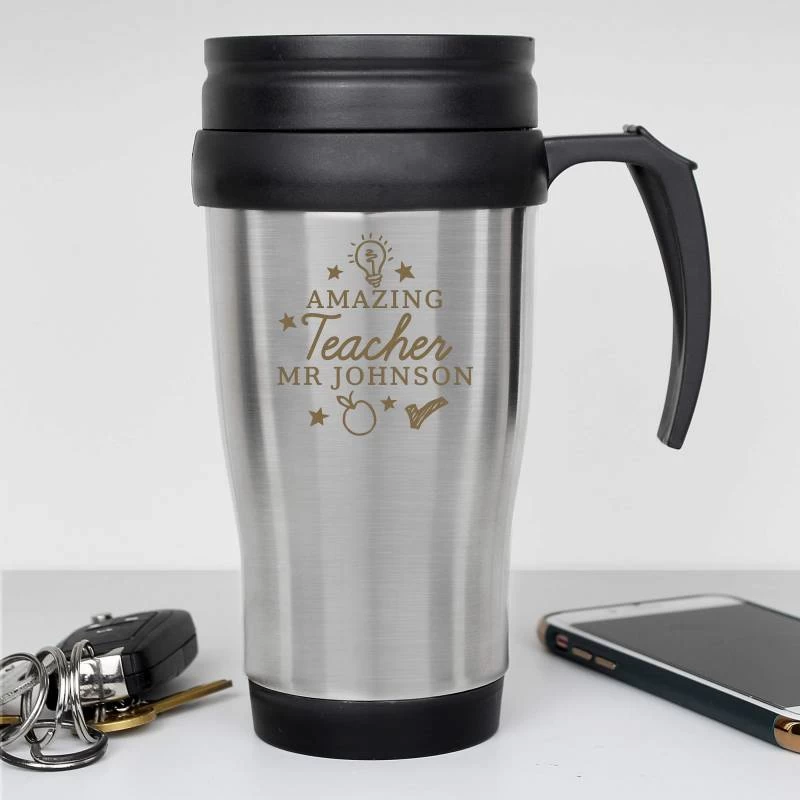 Personalised Teachers 'Apple' Travel Mug - Image 3