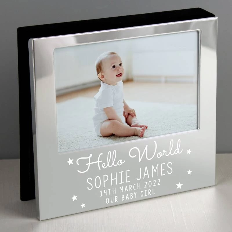 Personalised Hello World 6x4 Photo Frame Album - Image 3