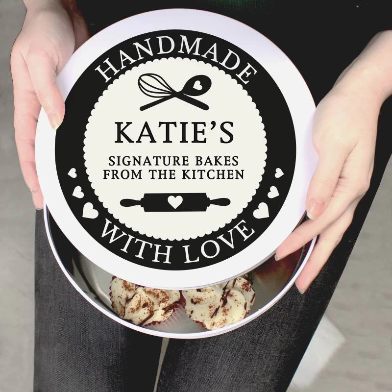 Personalised Hand Made With Love Cake Tin - Image 2