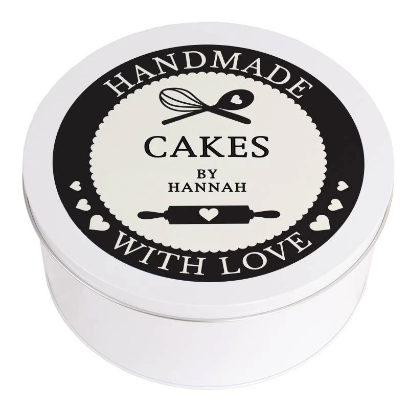 Personalised Hand Made With Love Cake Tin - Image 3