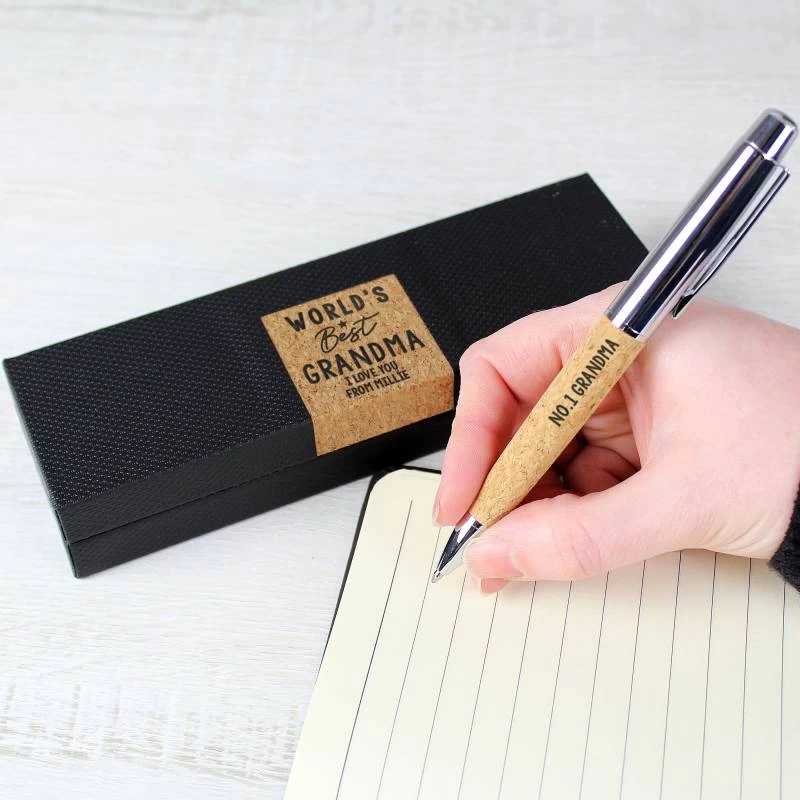 Personalised Worlds Best Cork Pen Set - Image 3