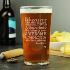 Personalised He Is...Pint Glass
