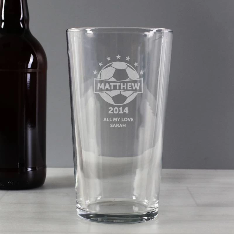Personalised Football Pint Glass - Image 2