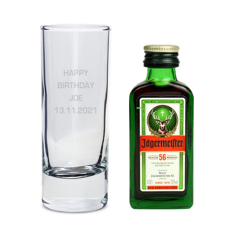 Shot Glass And Mini Jagermeister - Image 3