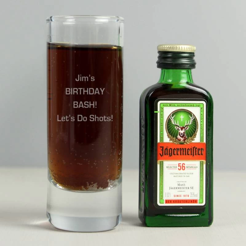 Shot Glass And Mini Jagermeister