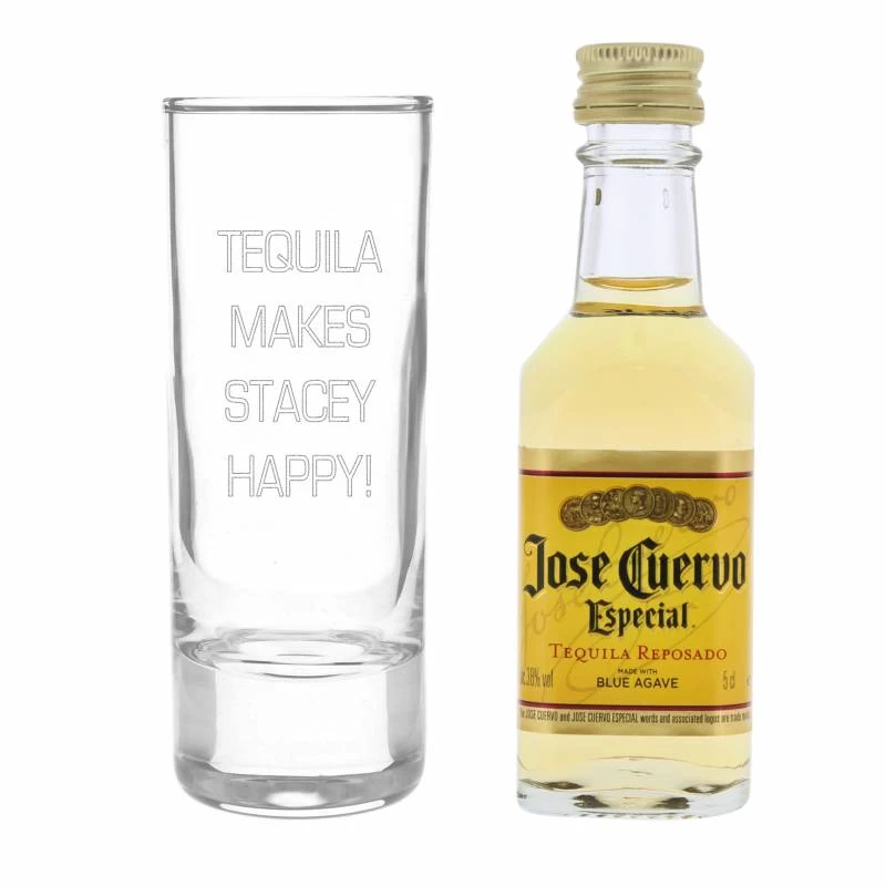 Personalised Shot Glass And Miniature Tequila - Image 2