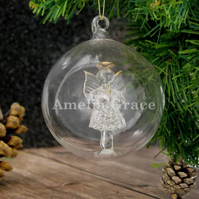 Personalised Angel Glass Bauble - Image 2