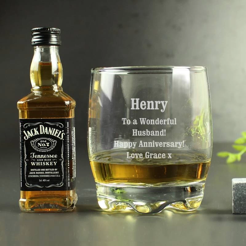 Personalised Tumbler And Whiskey Miniature Set - Image 2