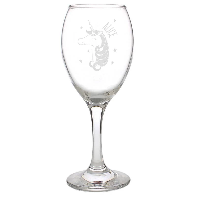 Personalised Unicorn Engraved Wine Glass - Image 2