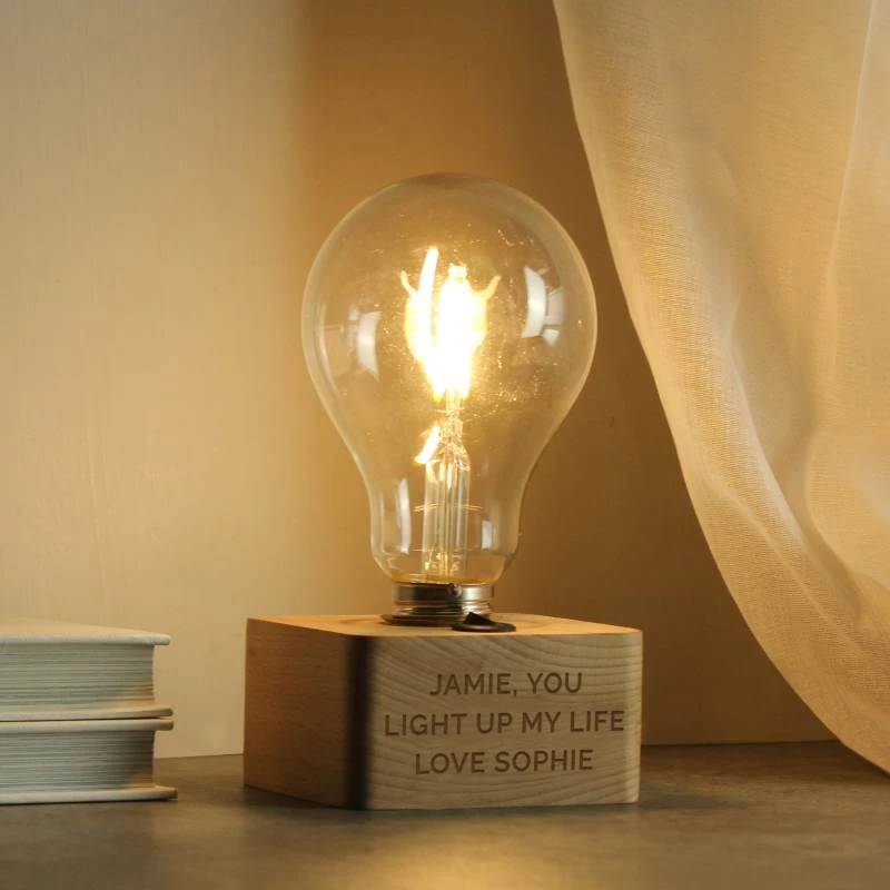 Personalised Message LED Bulb Table Lamp - Image 2