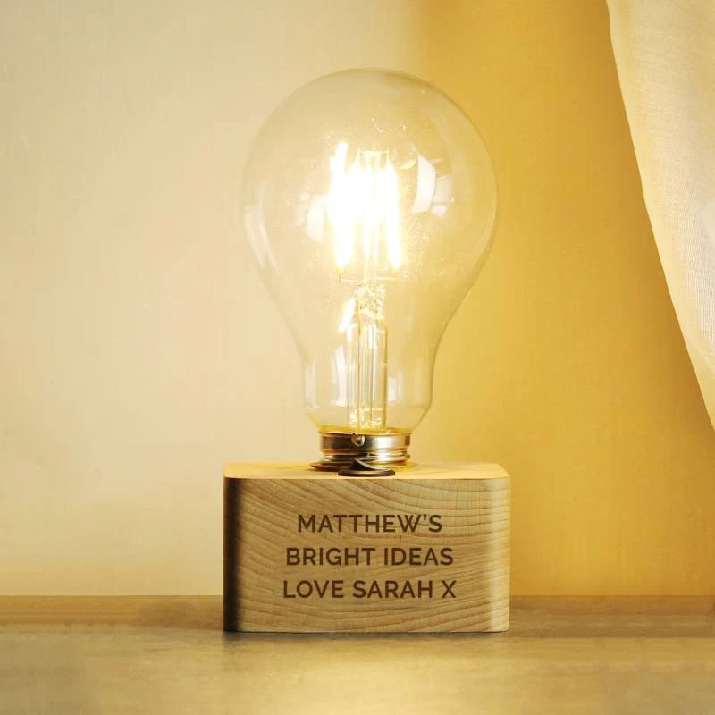Personalised Message LED Bulb Table Lamp - Image 3