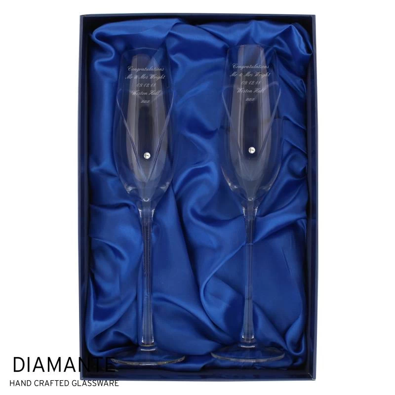 Personalised Swarovski Heart Flutes - Image 2