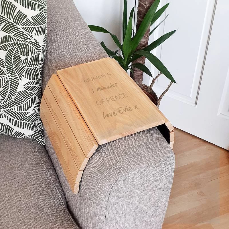 Personalised Free Text Wooden Sofa Tray - Image 2