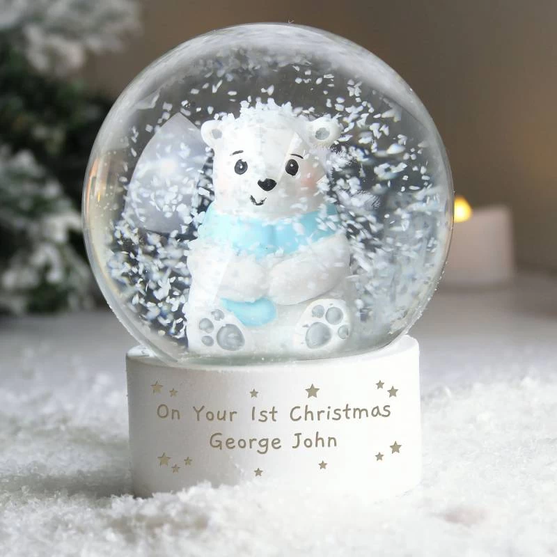 Personalised Polar Bear Snow Globe - Image 2