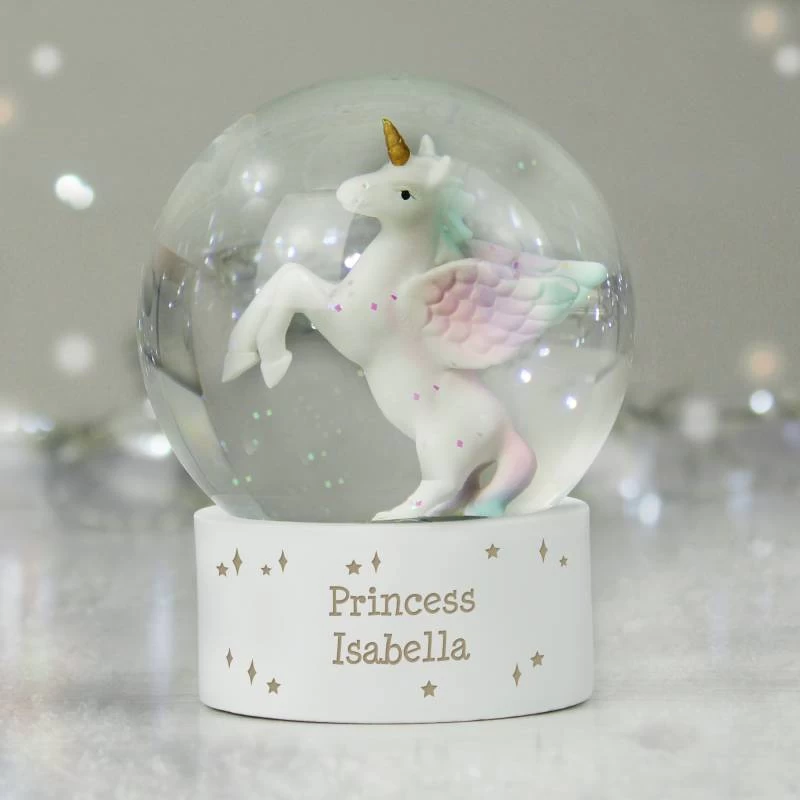 Personalised Unicorn Snow Globe - Image 3