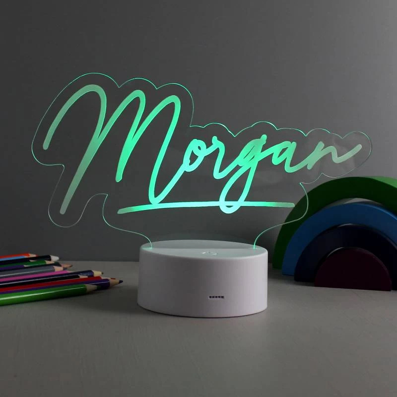 Personalised Name LED Colour Changing Desk Night Light - Image 2