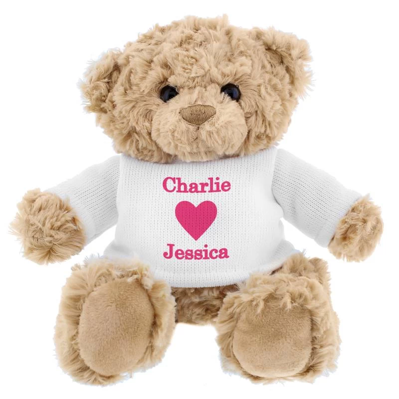 Personalised Love Heart Jumper Bear - Image 2