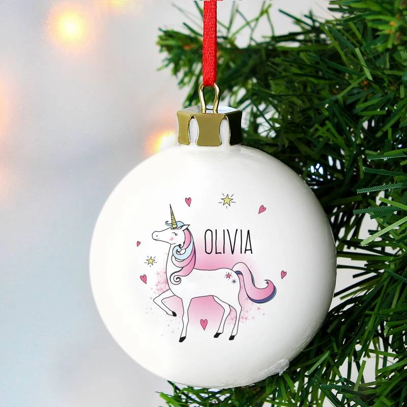 Personalised Unicorn Bauble - Image 2