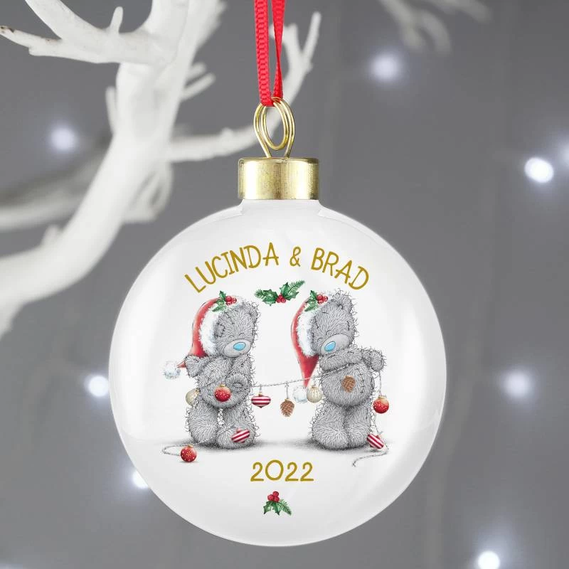 Personalised Me To You Christmas Couple's Bauble - Image 2
