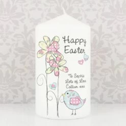 Personalised Daffodil Chick Easter Candle
