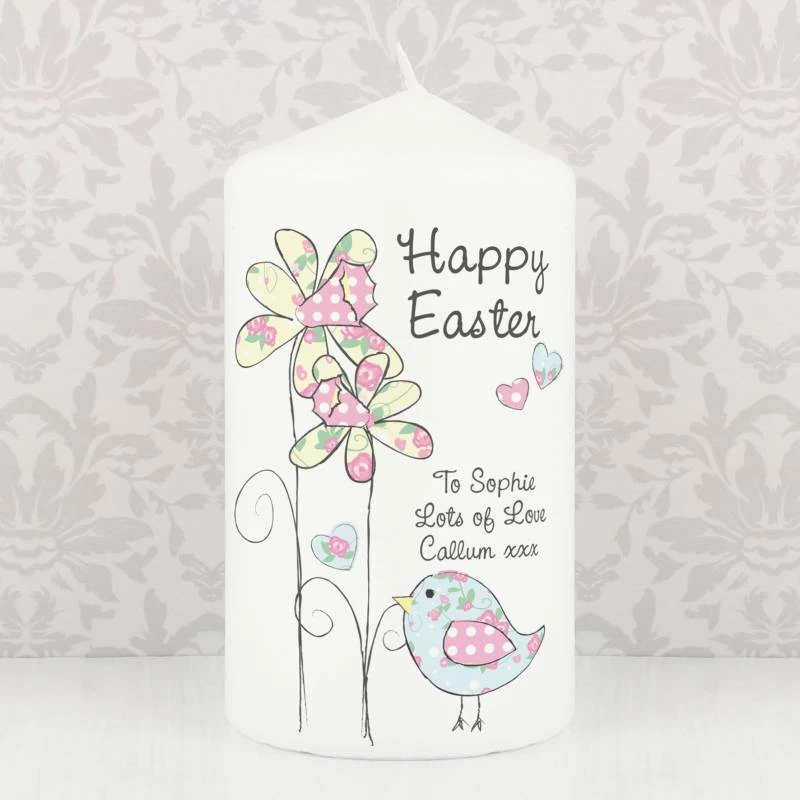 Personalised Daffodil Chick Easter Candle