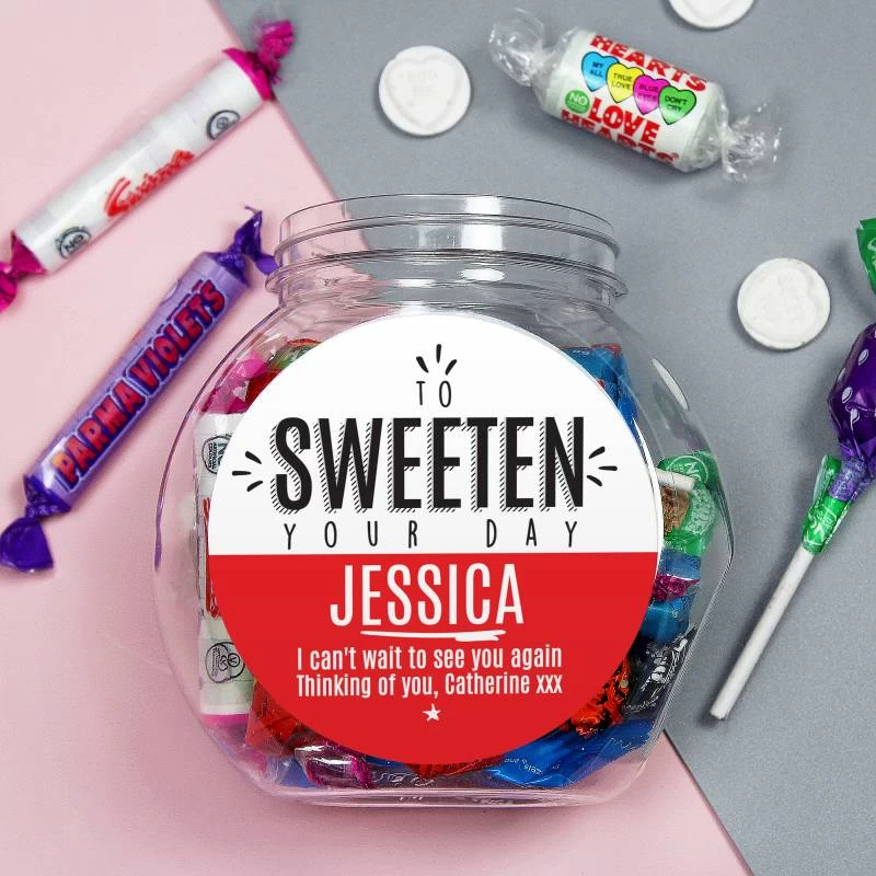 Personalised To Sweeten Your Day Sweet Jar - Image 2