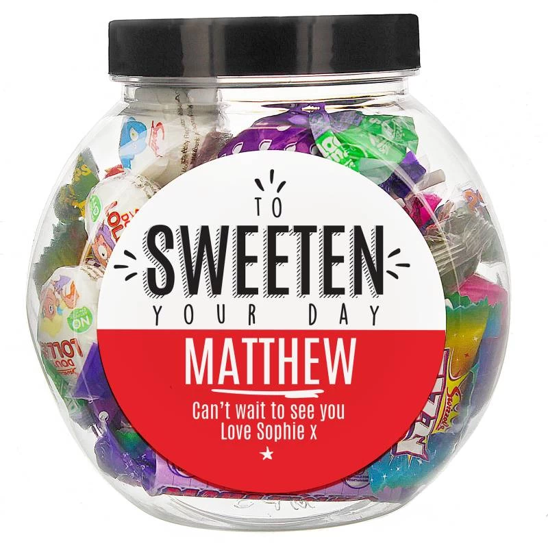 Personalised To Sweeten Your Day Sweet Jar - Image 3