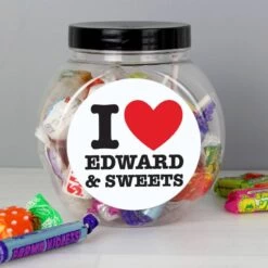 Personalised I Love Sweet Jar